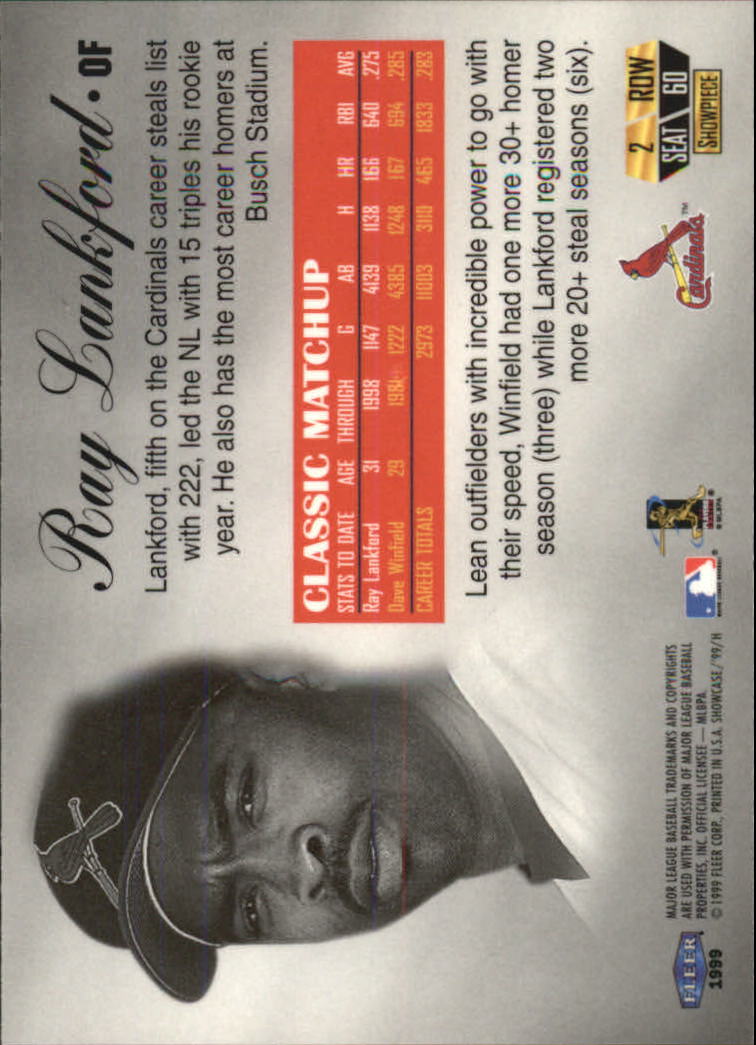 1999 Flair Showcase (Fleer) Baseball "Row 2" Parallel Cards - Picture 21 of 59