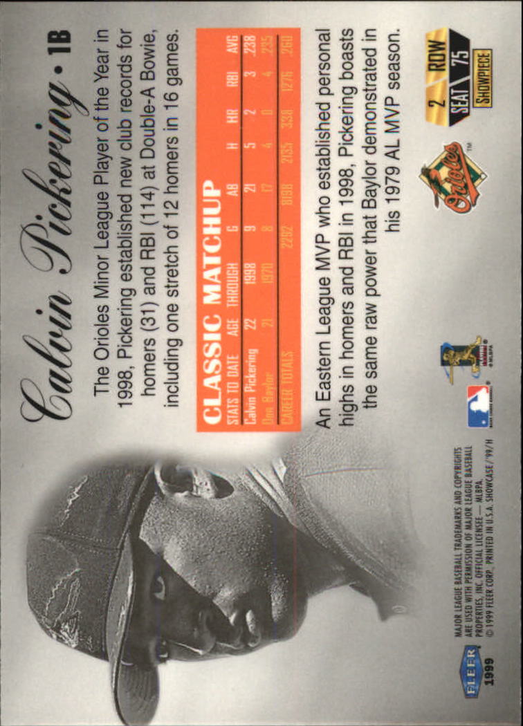 1999 Flair Showcase (Fleer) Baseball "Row 2" Parallel Cards - Picture 31 of 59