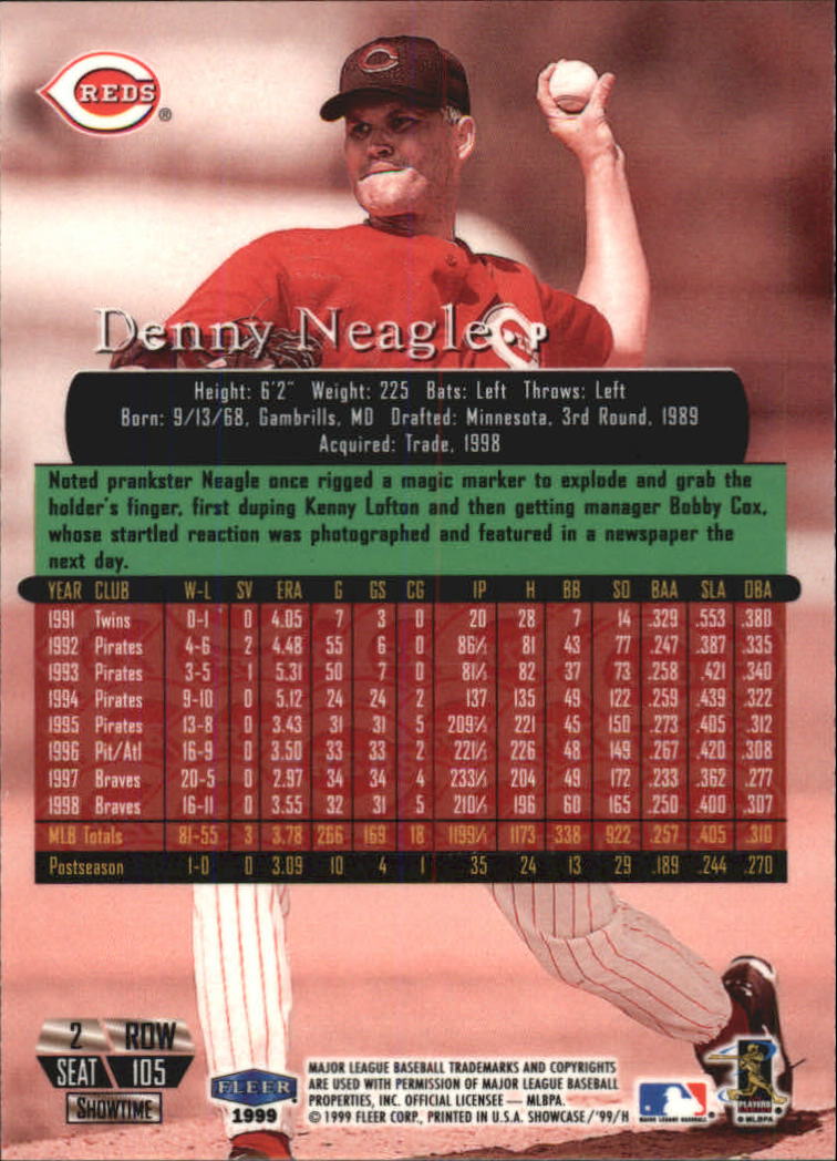 1999 Flair Showcase (Fleer) Baseball "Row 2" Parallel Cards - Picture 49 of 59