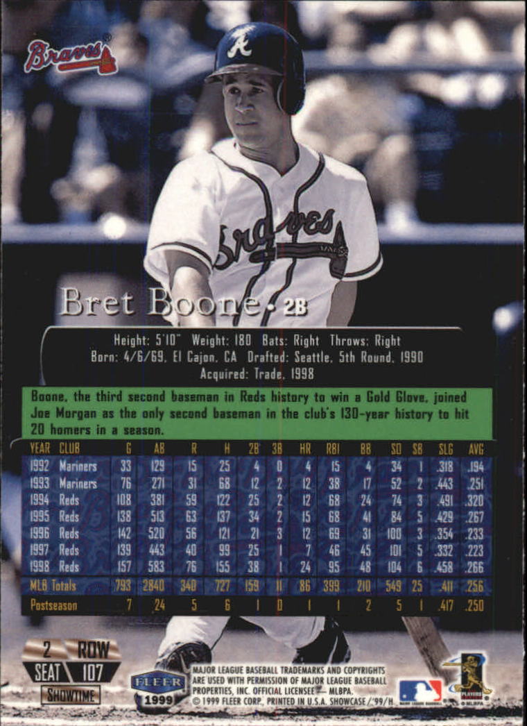 1999 Flair Showcase (Fleer) Baseball "Row 2" Parallel Cards - Picture 51 of 59
