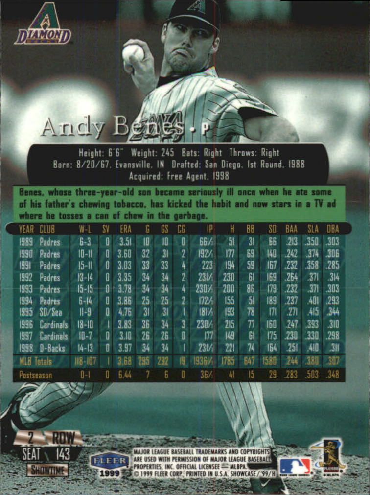 1999 Flair Showcase (Fleer) Baseball "Row 2" Parallel Cards - Picture 59 of 59