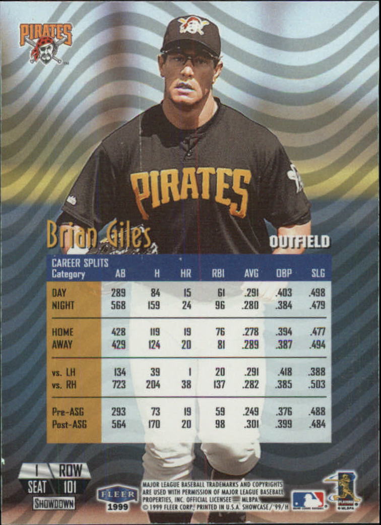 1999 Flair Showcase (Fleer) Baseball "Row 1" Parallel Cards - Picture 17 of 27
