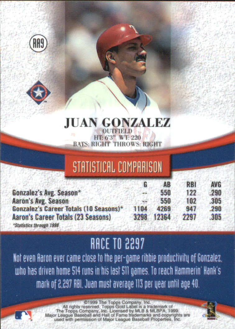 1999 Topps Gold Label Baseball - Picture 126 of 126