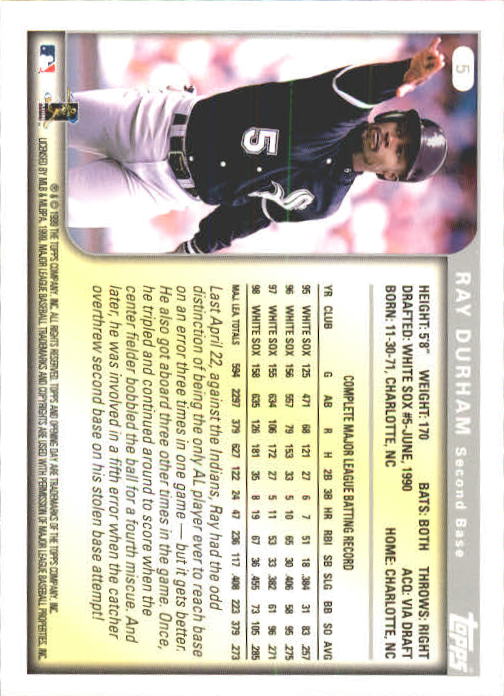1999 Topps Opening Day Baseball - Picture 7 of 141