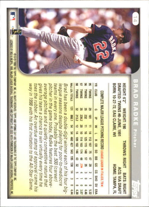 1999 Topps Opening Day Baseball - Picture 17 of 141