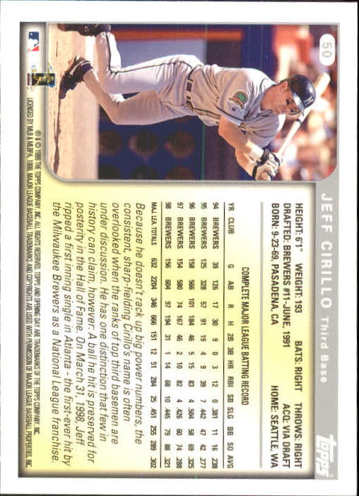 1999 Topps Opening Day Baseball - Picture 51 of 141