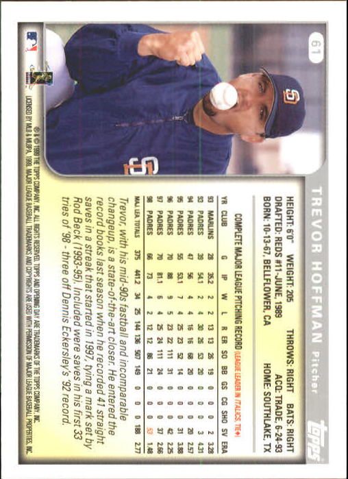 1999 Topps Opening Day Baseball - Picture 63 of 141