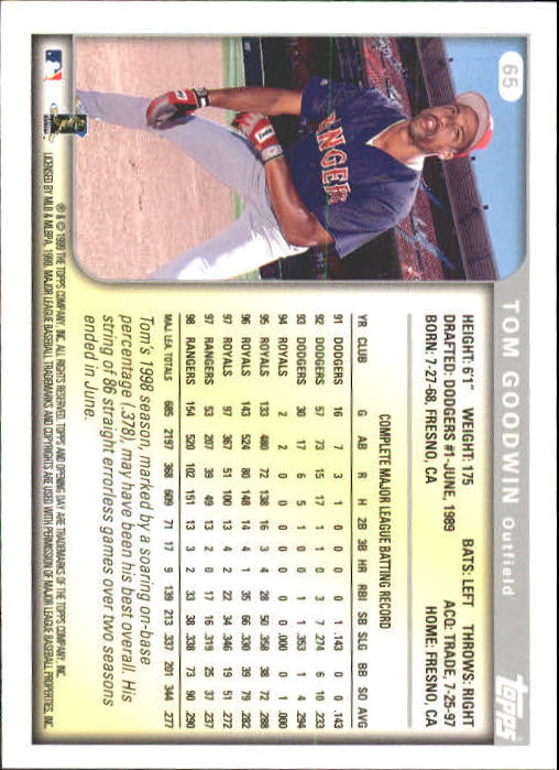 1999 Topps Opening Day Baseball - Picture 69 of 141