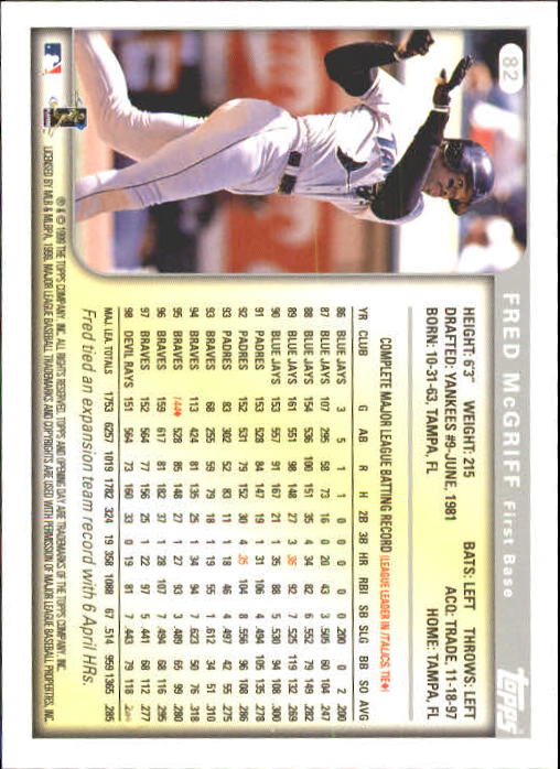 1999 Topps Opening Day Baseball - Picture 85 of 141