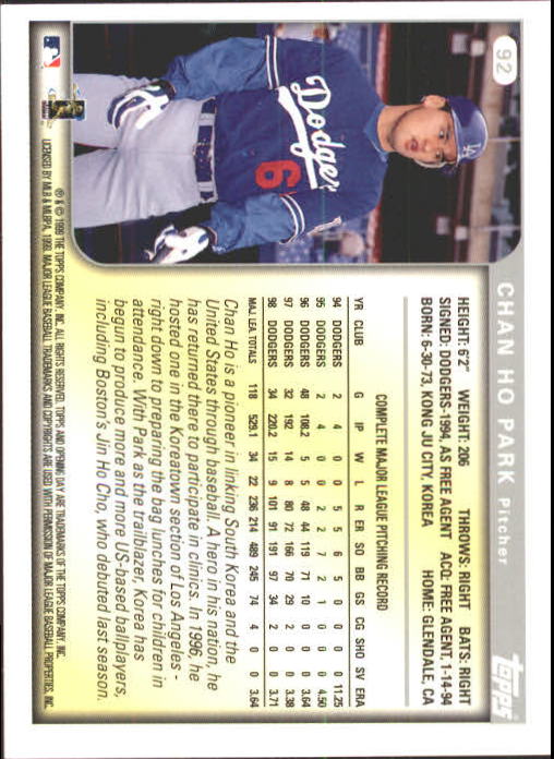 1999 Topps Opening Day Baseball - Picture 89 of 141
