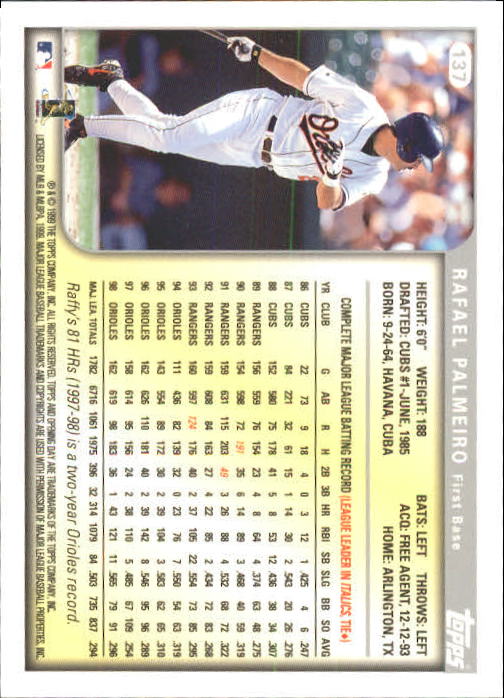 1999 Topps Opening Day Baseball - Picture 119 of 141