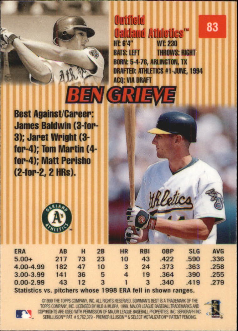 thumbnail 143  - 1999 Bowman&#039;s Best Baseball Card Pick
