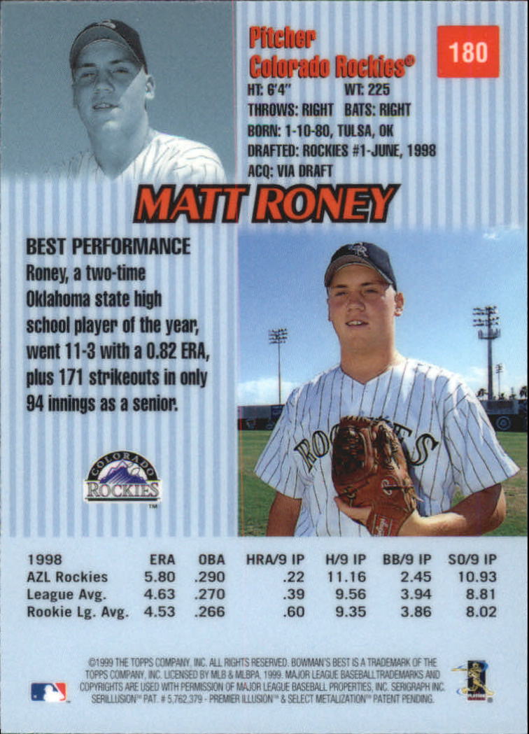 thumbnail 317  - 1999 Bowman&#039;s Best Baseball Card Pick