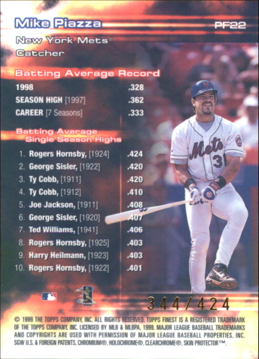 1999 Finest Baseball Part 2 - Picture 33 of 65