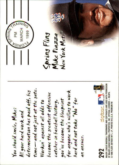 1999 Skybox Premium Baseball "Main Set" Cards #223 to #300 Rookies and Prospects - Picture 124 of 134