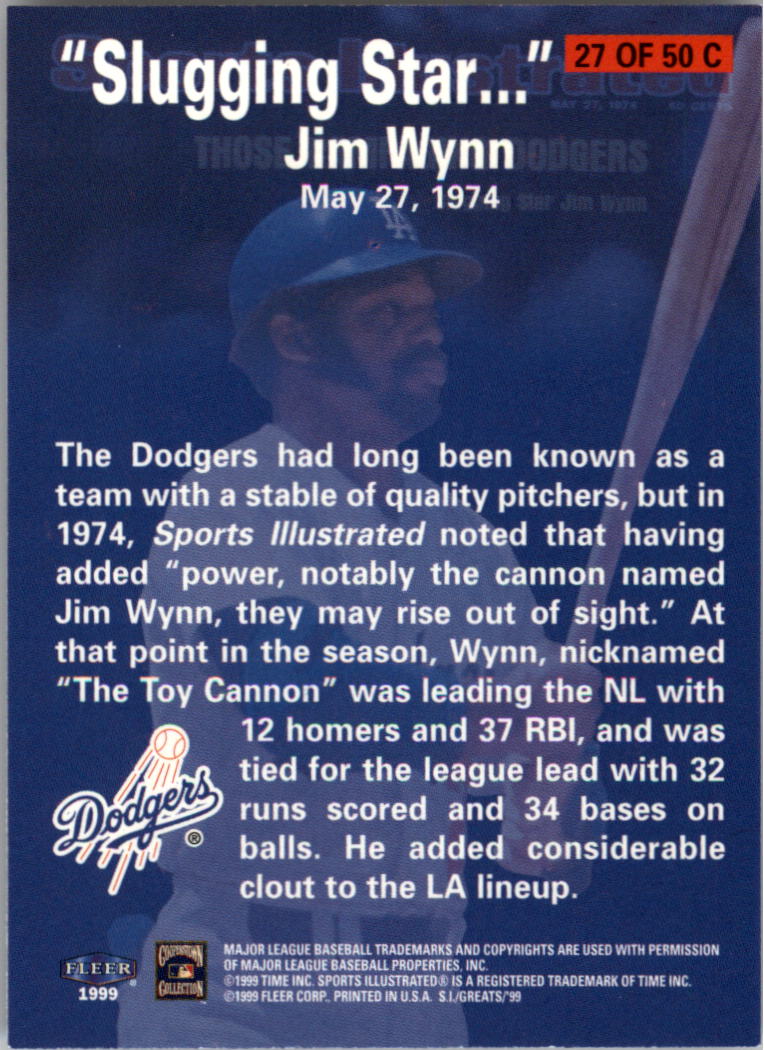 Tarjetas ""Insertar"" de béisbol Sports Illustrated Greats of the Game (Fleer) 1999 - Imagen 17 de 27