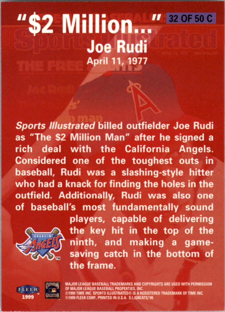 Tarjetas ""Insertar"" de béisbol Sports Illustrated Greats of the Game (Fleer) 1999 - Imagen 23 de 27