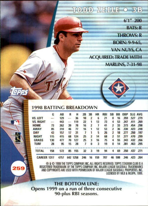 1999 Stadium Club Baseball Part 2 Main Set Card #252-355 - Picture 17 of 207