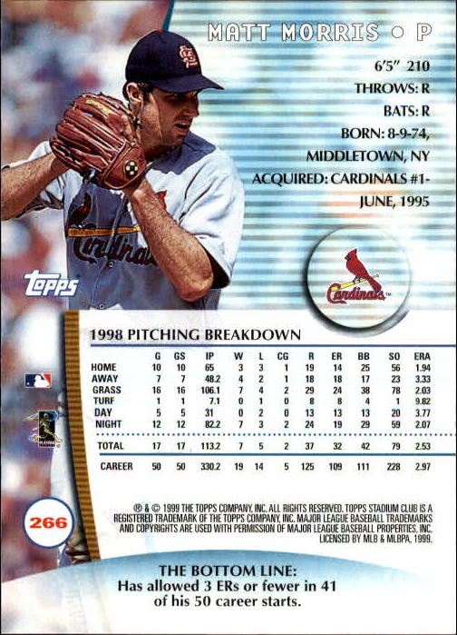 1999 Stadium Club Baseball Part 2 Main Set Card #252-355 - Picture 31 of 207
