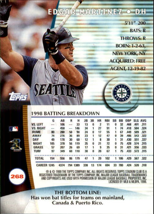 1999 Stadium Club Baseball Part 2 Main Set Card #252-355 - Picture 35 of 207