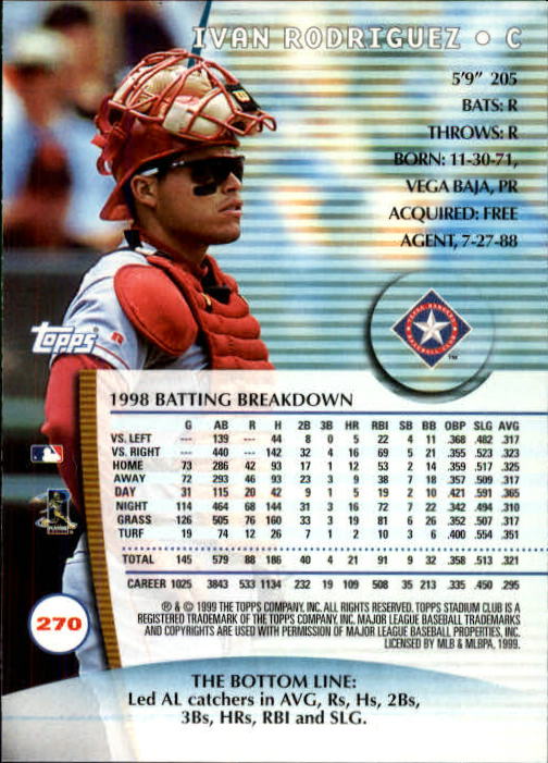 1999 Stadium Club Baseball Part 2 Main Set Card #252-355 - Picture 39 of 207