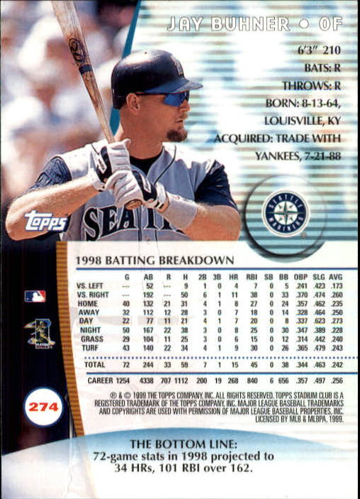 1999 Stadium Club Baseball Part 2 Main Set Card #252-355 - Picture 47 of 207
