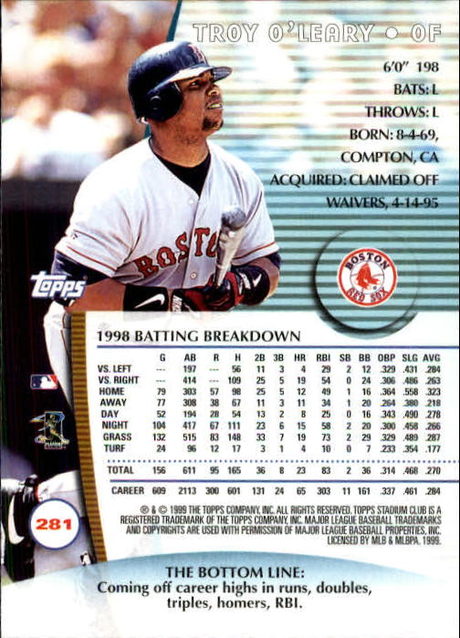 1999 Stadium Club Baseball Part 2 Main Set Card #252-355 - Picture 59 of 207