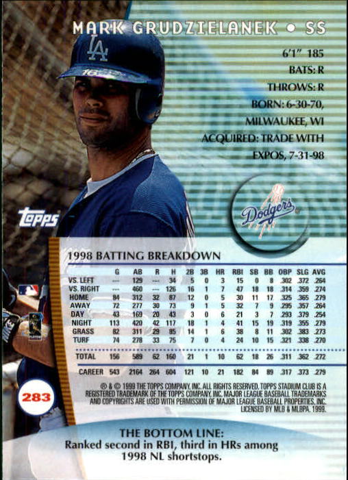 1999 Stadium Club Baseball Part 2 Main Set Card #252-355 - Picture 63 of 207