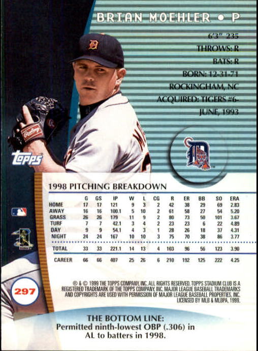 1999 Stadium Club Baseball Part 2 Main Set Card #252-355 - Picture 91 of 207