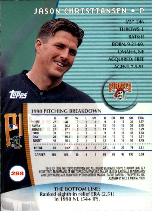 1999 Stadium Club Baseball Part 2 Main Set Card #252-355 - Picture 93 of 207