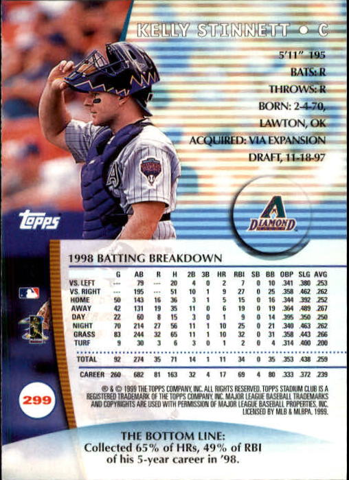 1999 Stadium Club Baseball Part 2 Main Set Card #252-355 - Picture 95 of 207