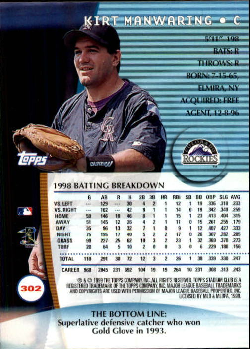 1999 Stadium Club Baseball Part 2 Main Set Card #252-355 - Picture 101 of 207