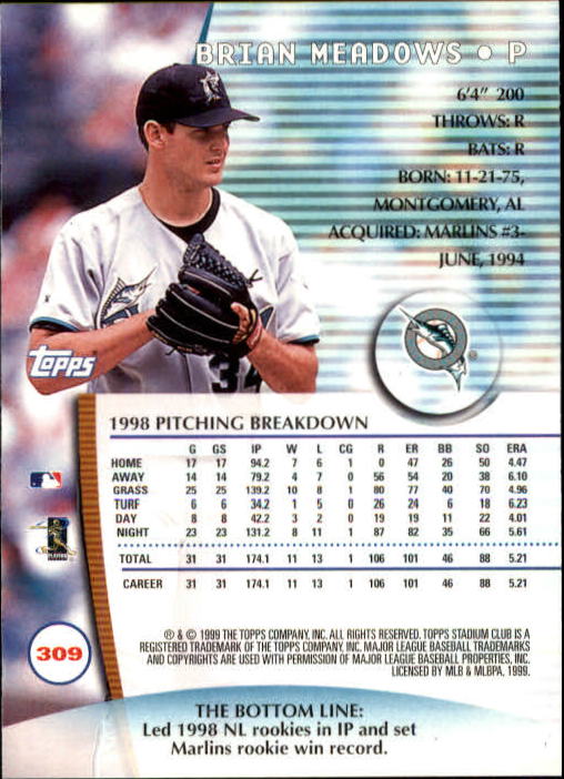 1999 Stadium Club Baseball Part 2 Main Set Card #252-355 - Picture 115 of 207