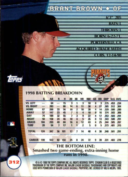 1999 Stadium Club Baseball Part 2 Main Set Card #252-355 - Picture 121 of 207
