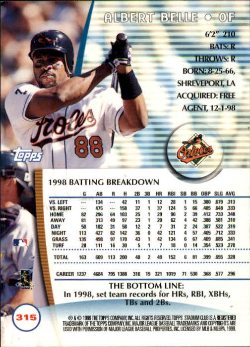 1999 Stadium Club Baseball Part 2 Main Set Card #252-355 - Picture 127 of 207