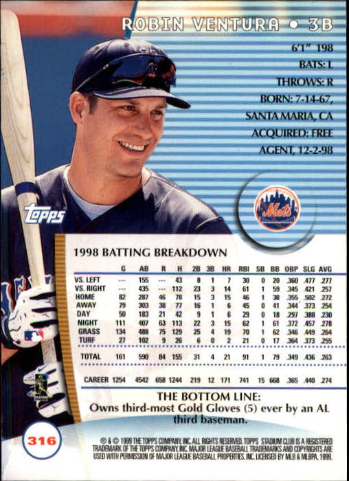 1999 Stadium Club Baseball Part 2 Main Set Card #252-355 - Picture 129 of 207