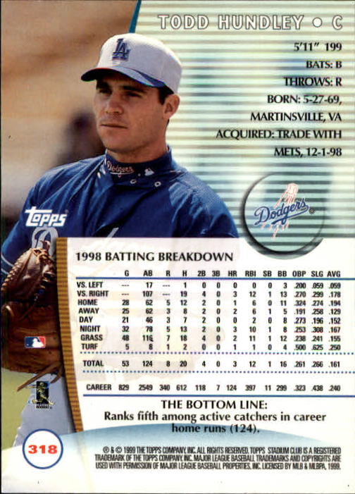 1999 Stadium Club Baseball Part 2 Main Set Card #252-355 - Picture 133 of 207