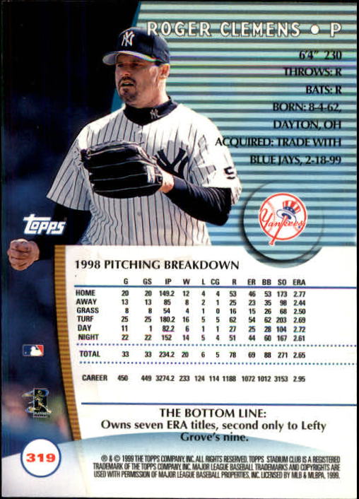 1999 Stadium Club Baseball Part 2 Main Set Card #252-355 - Picture 135 of 207