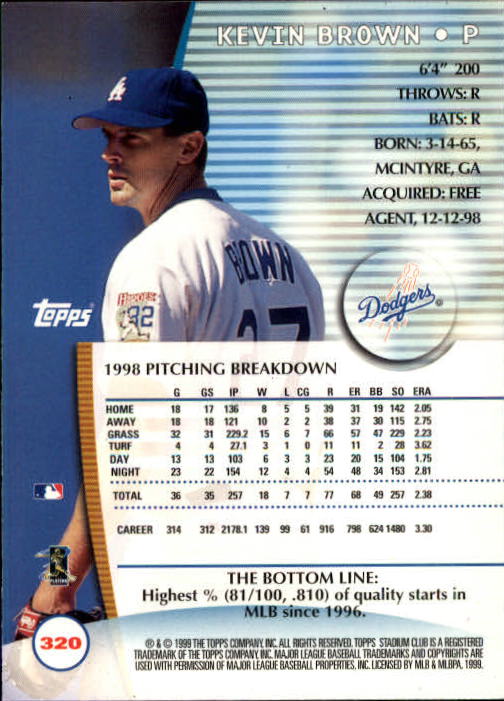 1999 Stadium Club Baseball Part 2 Main Set Card #252-355 - Picture 137 of 207