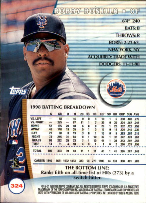 1999 Stadium Club Baseball Part 2 Main Set Card #252-355 - Picture 145 of 207