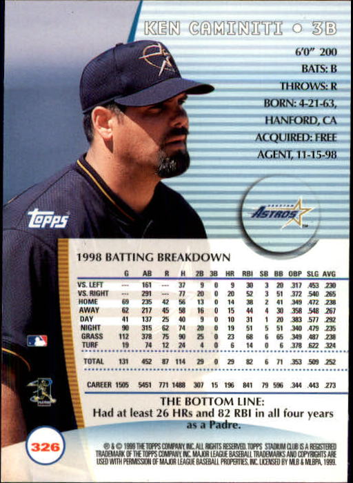 1999 Stadium Club Baseball Part 2 Main Set Card #252-355 - Picture 149 of 207