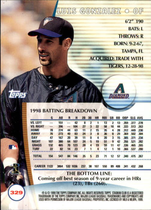 1999 Stadium Club Baseball Part 2 Main Set Card #252-355 - Picture 155 of 207