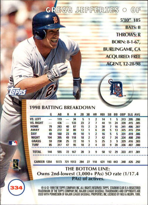 1999 Stadium Club Baseball Part 2 Main Set Card #252-355 - Picture 165 of 207