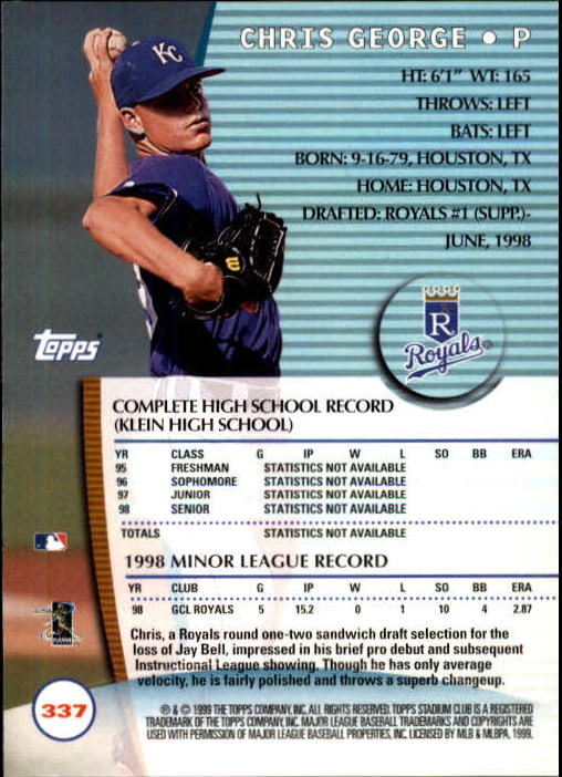 1999 Stadium Club Baseball Part 2 Main Set Card #252-355 - Picture 171 of 207