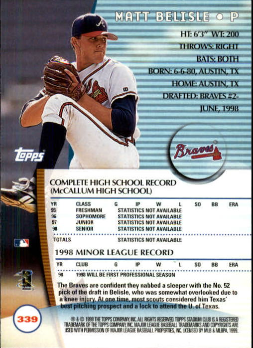 1999 Stadium Club Baseball Part 2 Main Set Card #252-355 - Picture 175 of 207