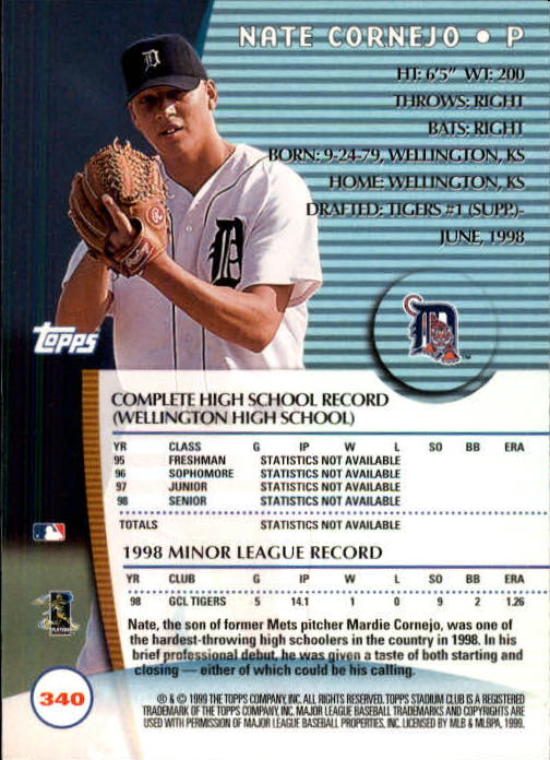 1999 Stadium Club Baseball Part 2 Main Set Card #252-355 - Picture 177 of 207