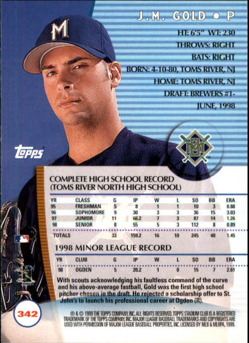 1999 Stadium Club Baseball Part 2 Main Set Card #252-355 - Picture 181 of 207
