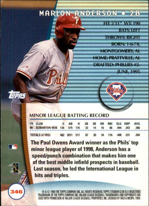 1999 Stadium Club Baseball Part 2 Main Set Card #252-355 - Picture 189 of 207
