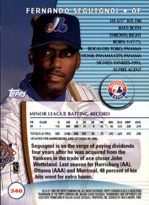 1999 Stadium Club Baseball Part 2 Main Set Card #252-355 - Picture 193 of 207