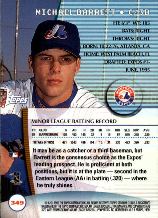 1999 Stadium Club Baseball Part 2 Main Set Card #252-355 - Picture 195 of 207